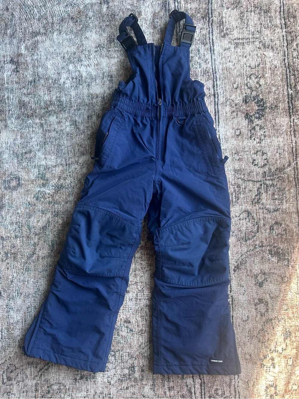 EUC Kids' Navy Blue Lands End Cold Buster Snow Bib pants  (Size 6)